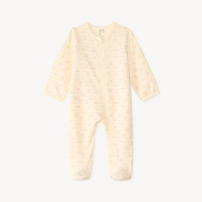 Dons-bien met ritssluiting in gestreepte velvet voor meisjesbaby's 