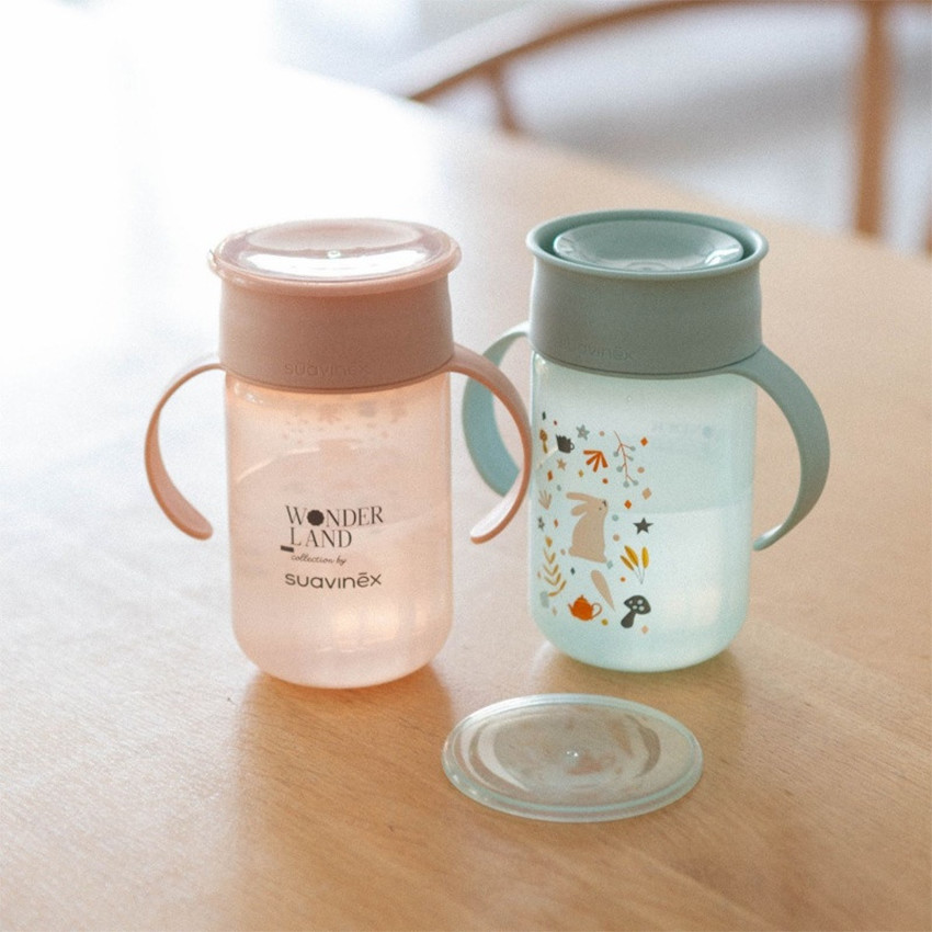 Tasse d'apprentissage 360° 340ml Wonderland Rose 