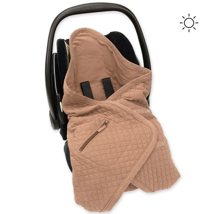 Couverture enveloppante Quilted + Jersey Beige 0-12M 