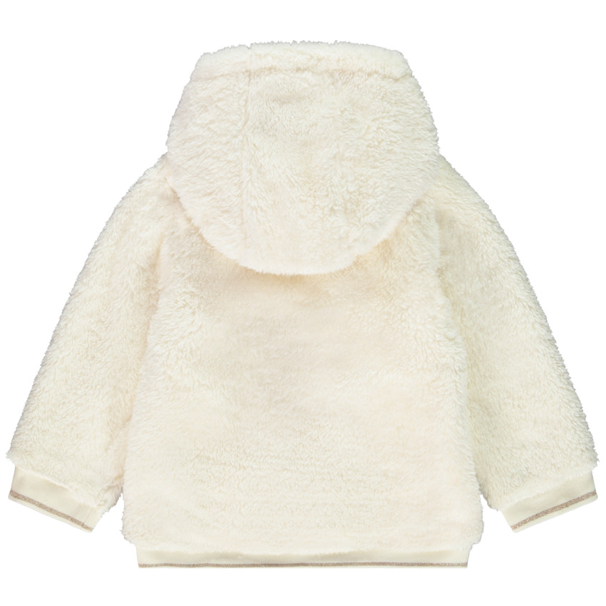 Gilet polaire uni en sherpa pour bébé fille 