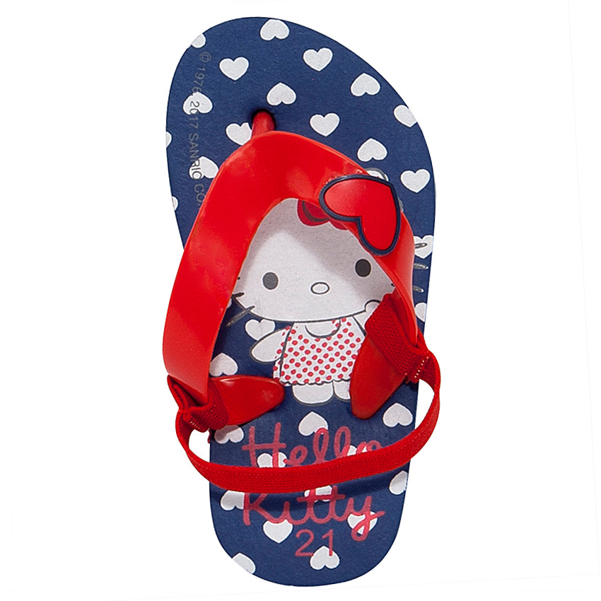 Tongs rouges et bleues Hello Kitty 