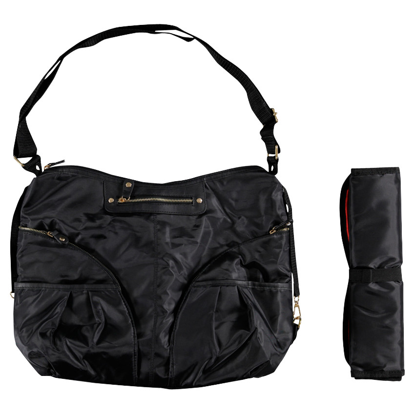 Zwarte luiertas met ritssluiting 