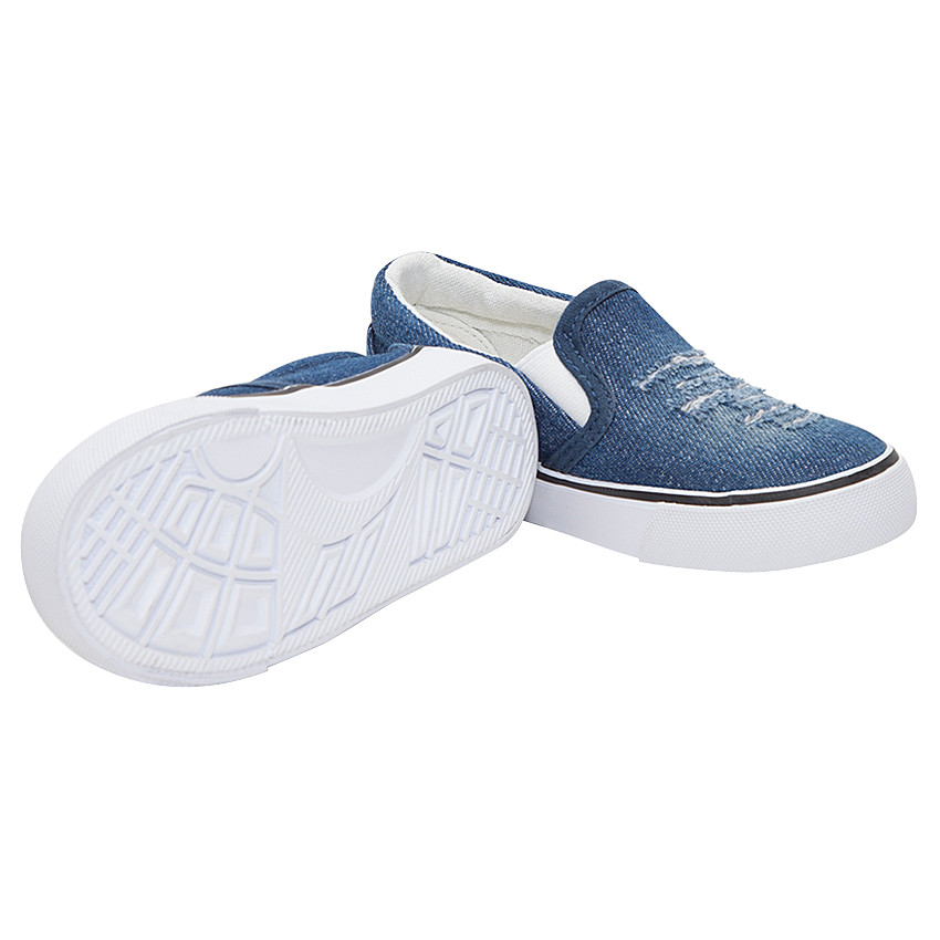 Lage sneakers van stof met used effect van 28 tot 38 