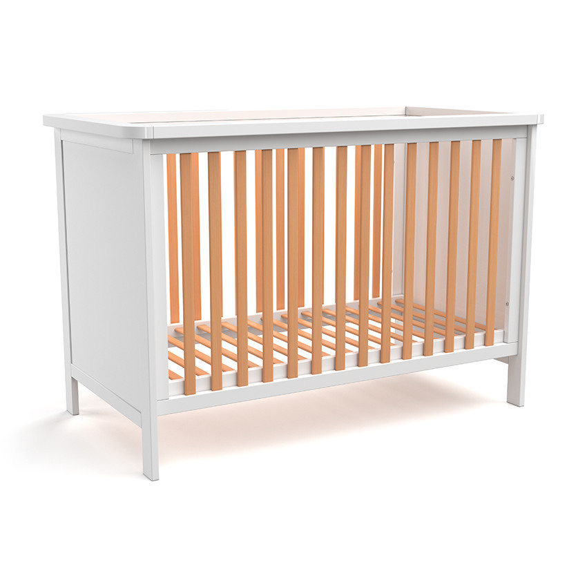 Lit bébé à barreaux Maidstone 60x120 cm 