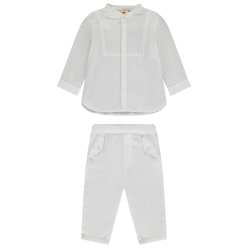 Ensemble de cérémonie 2 pièces avec plastron pour bébé garçon 