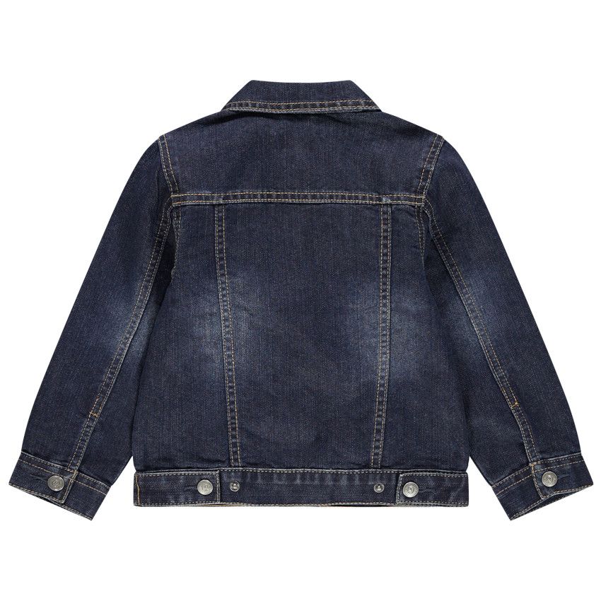 Veste en jean délavé effet usé à poches pour enfant garçon 
