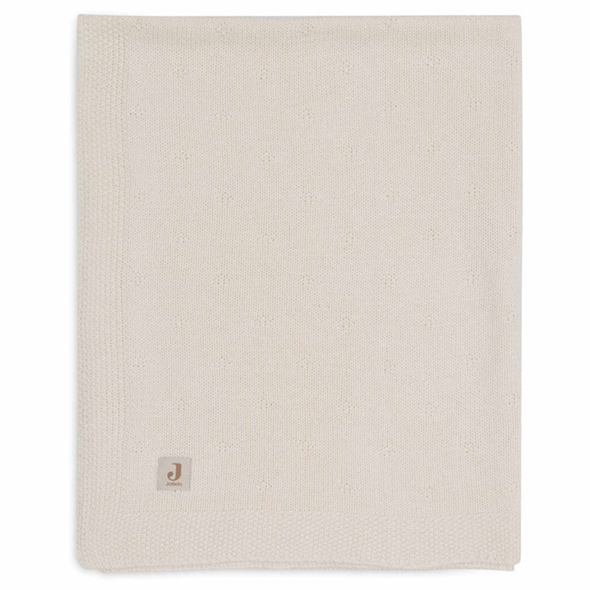 Deken wieg 75x100cm Cosy Knit Ivory 