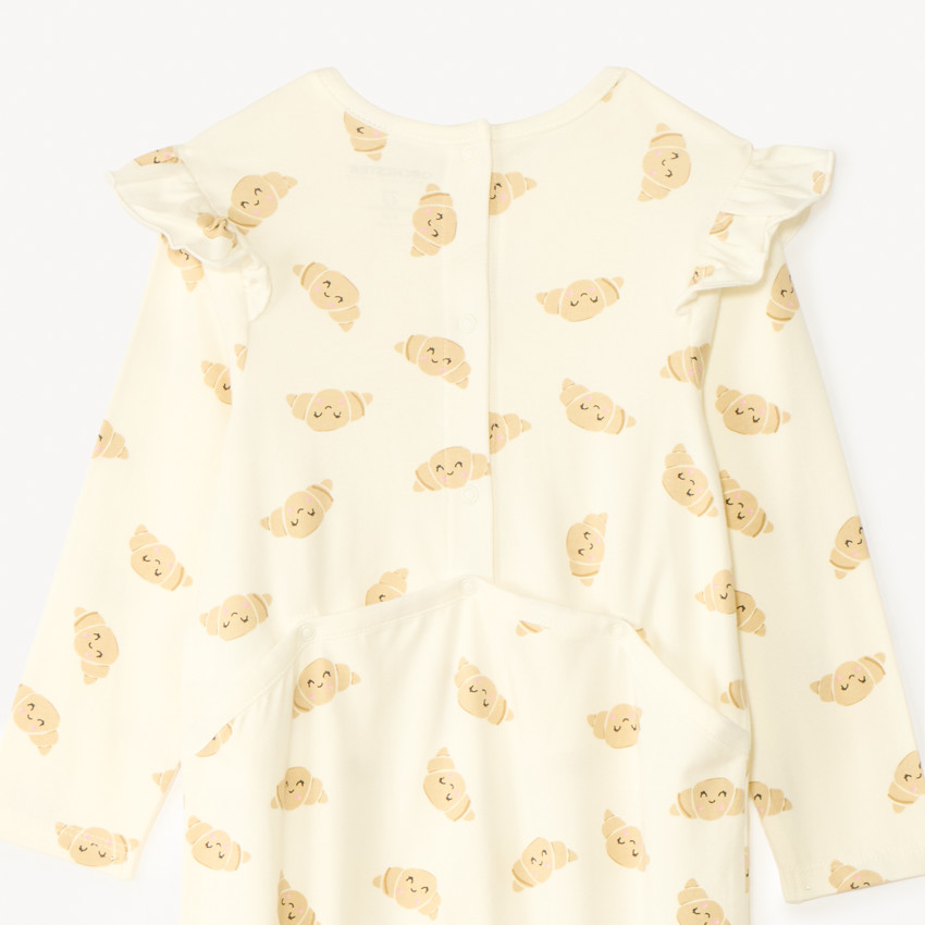 Lot de 2 dors-bien manches longues motifs croissants pour bébé fille 