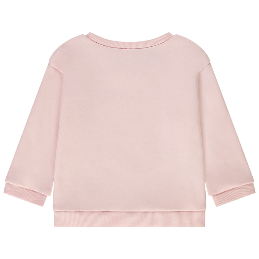 Oversize sweatshirt fleece fantasieprint voor baby meisje 