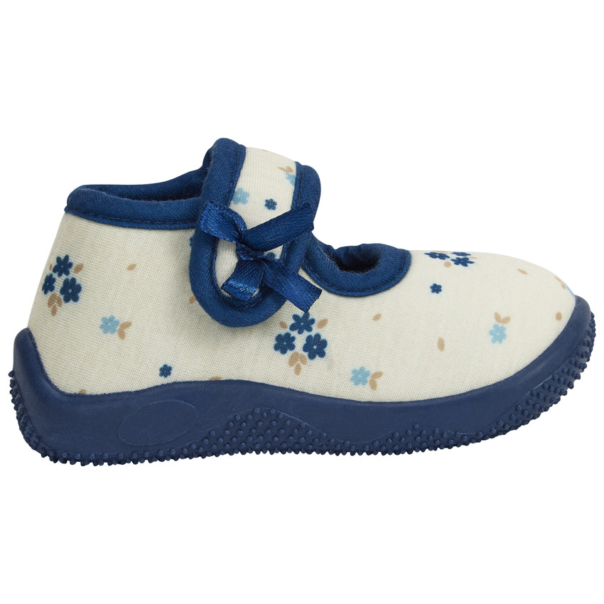 Chaussons babies imprimé fleurs à nœud pour bébé fille 