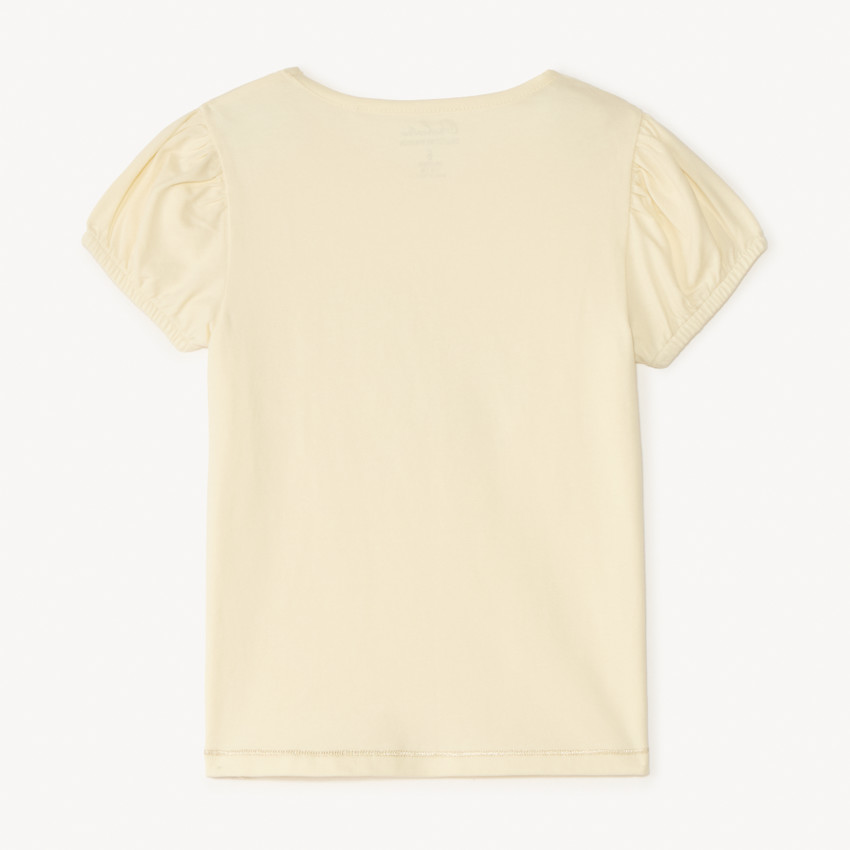 T-shirt manches courtes à cording doré pour fille 