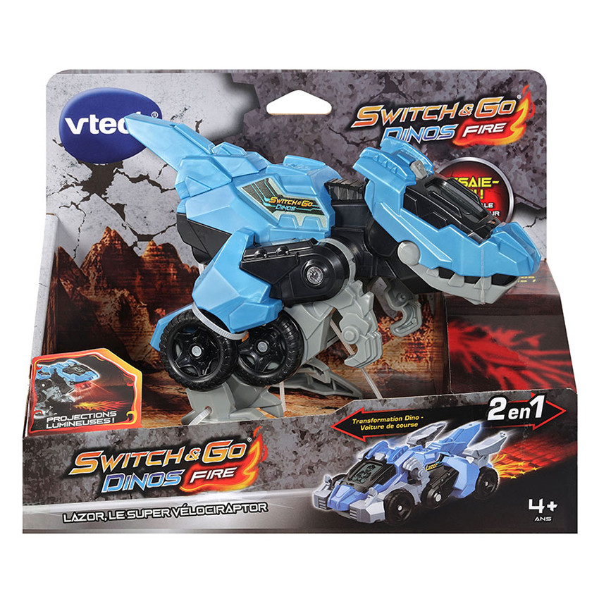 Switch & Go Dinos Fire Lazor le super Vélociraptor 