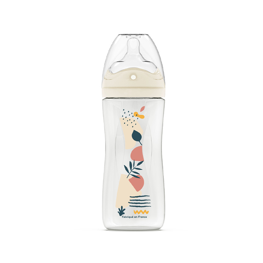 Grand biberon anti-colique Teat & Ring débit 3 de 330 ml 6M+ 