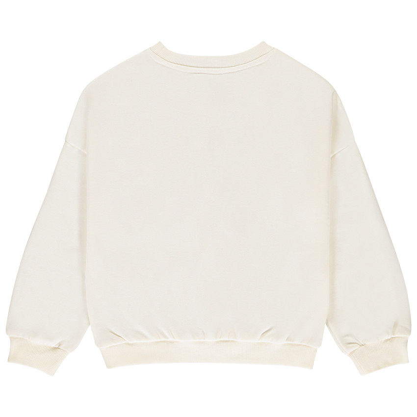 Oversize fleece sweatshirt met 3D bloemblaadjesmotief voor meisjes 