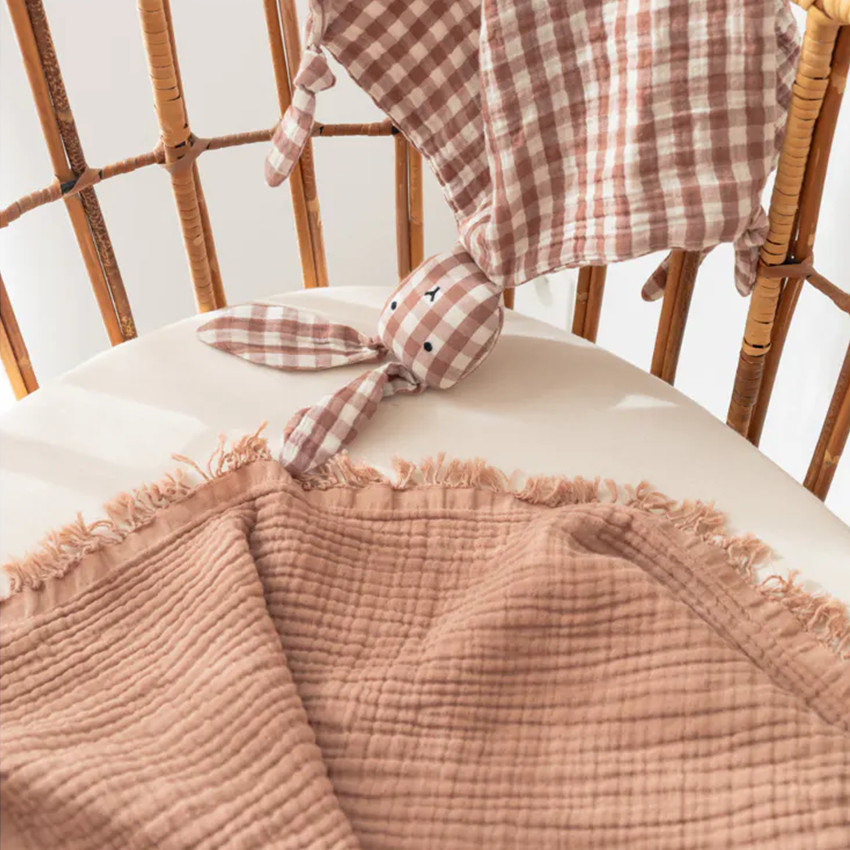 Couverture Swaddle mousseline - Moka - 80x100 cm 