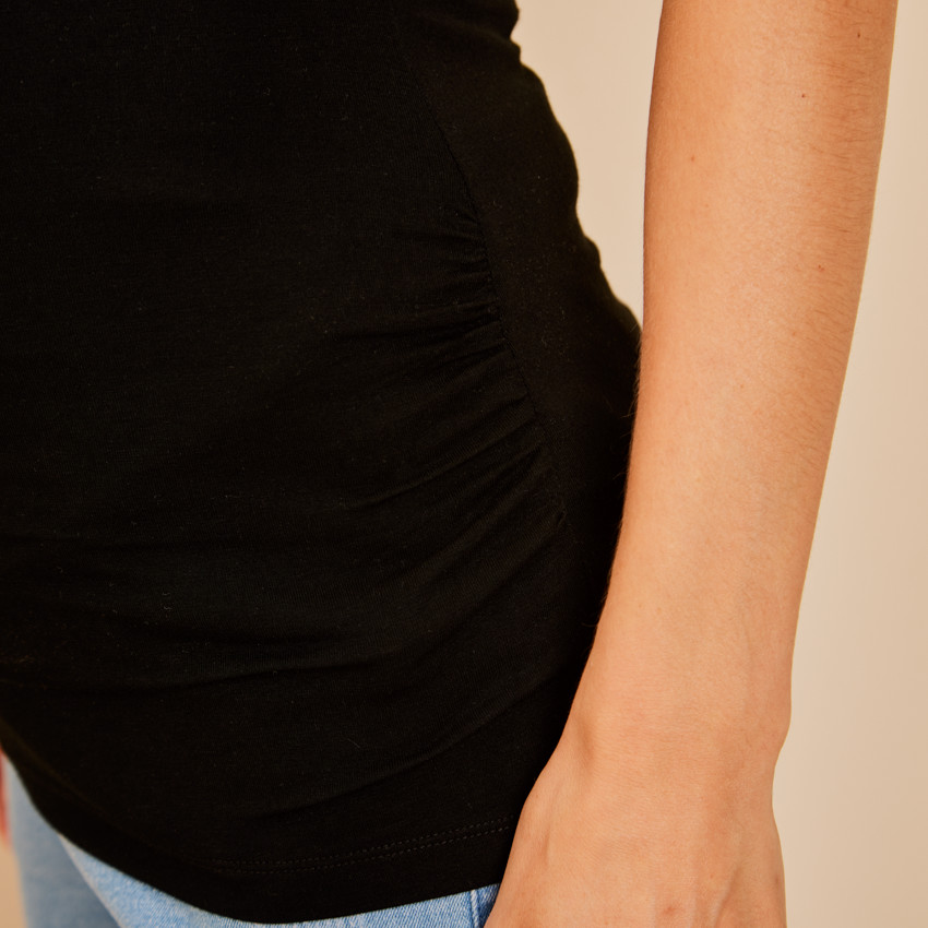 Set van 2 t-shirts met korte mouwen voor zwangerschap en borstvoeding, gekruist 