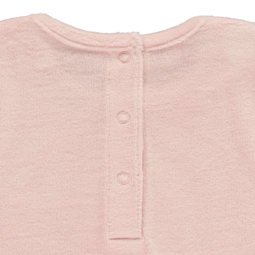 Pyjama 2 pièces en velours avec print lapin fantaisie pour bébé fille 