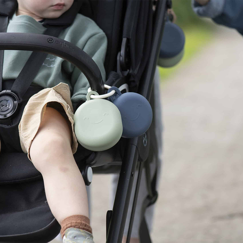 Set de 2 pochettes pour sucette et goûter Nature 