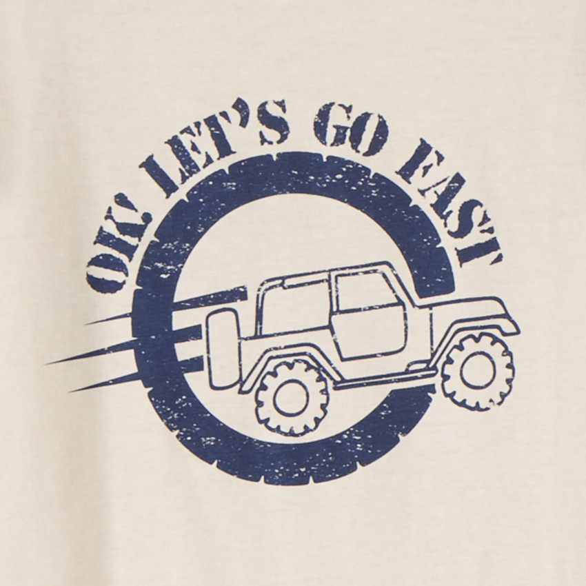 Set van lange pyjama in jersey met 4x4 print voor jongens 