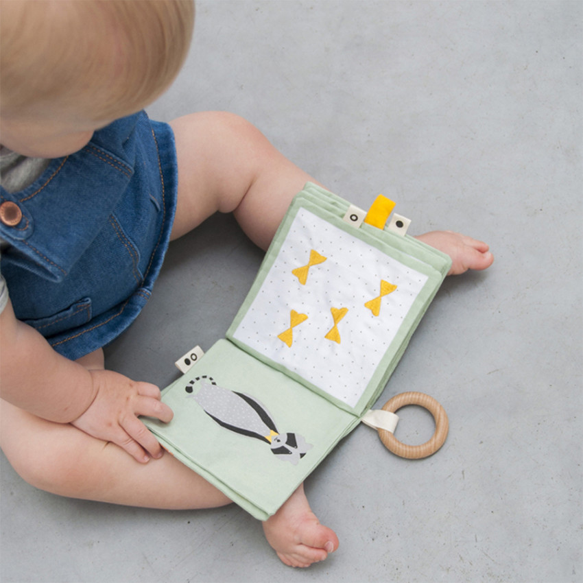 Livre d'éveil en tissu - 4 animaux 