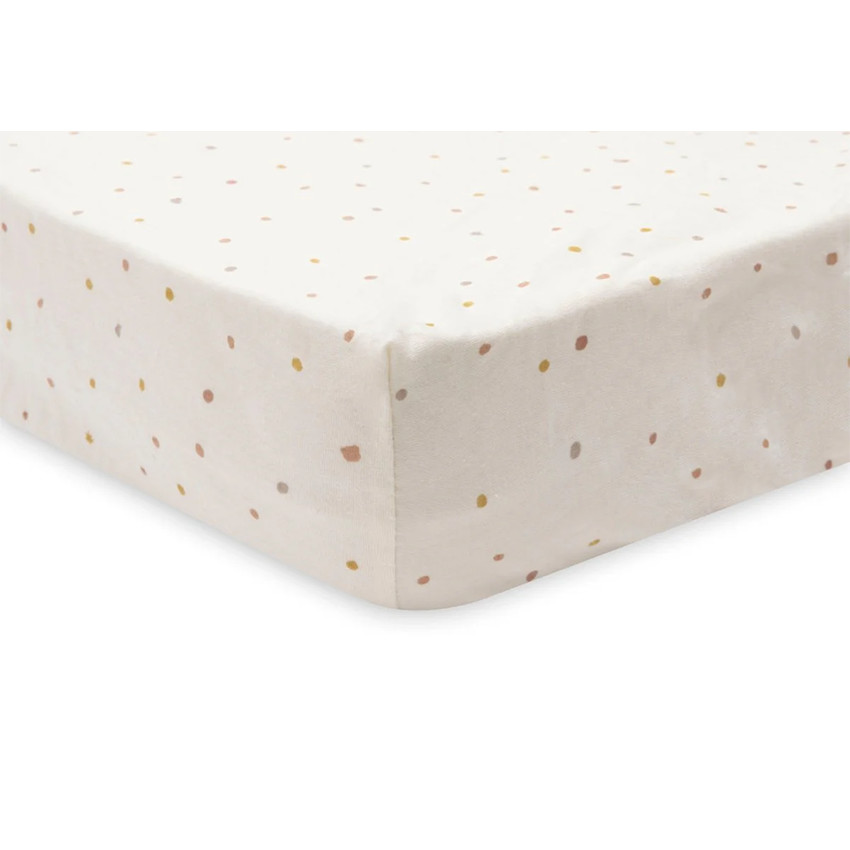 Drap housse lit 60x120 jersey Pretty Kangaroots & Dusty Dot 