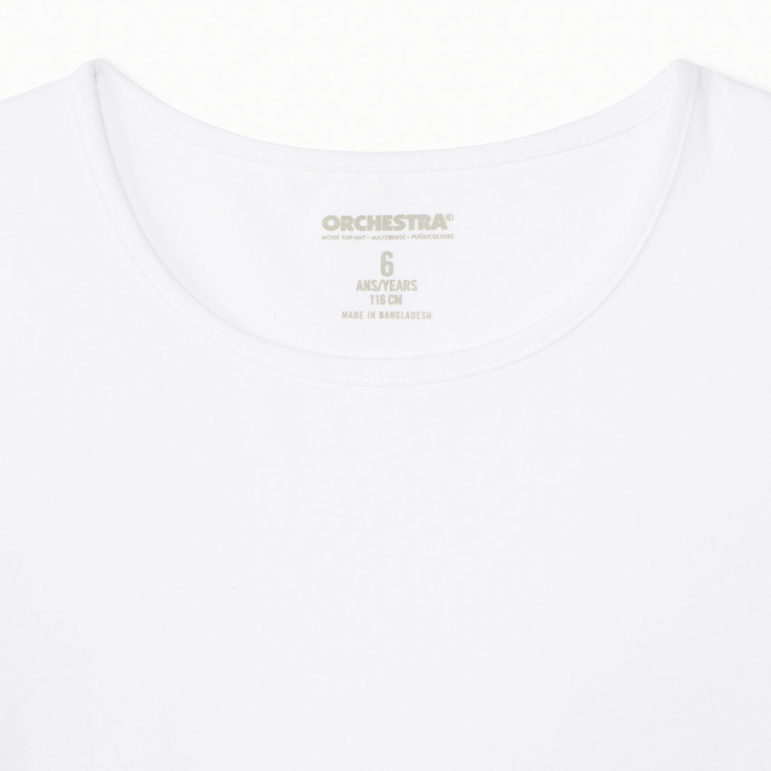 Lot de 3 t-shirts manches courtes unis blancs fille 