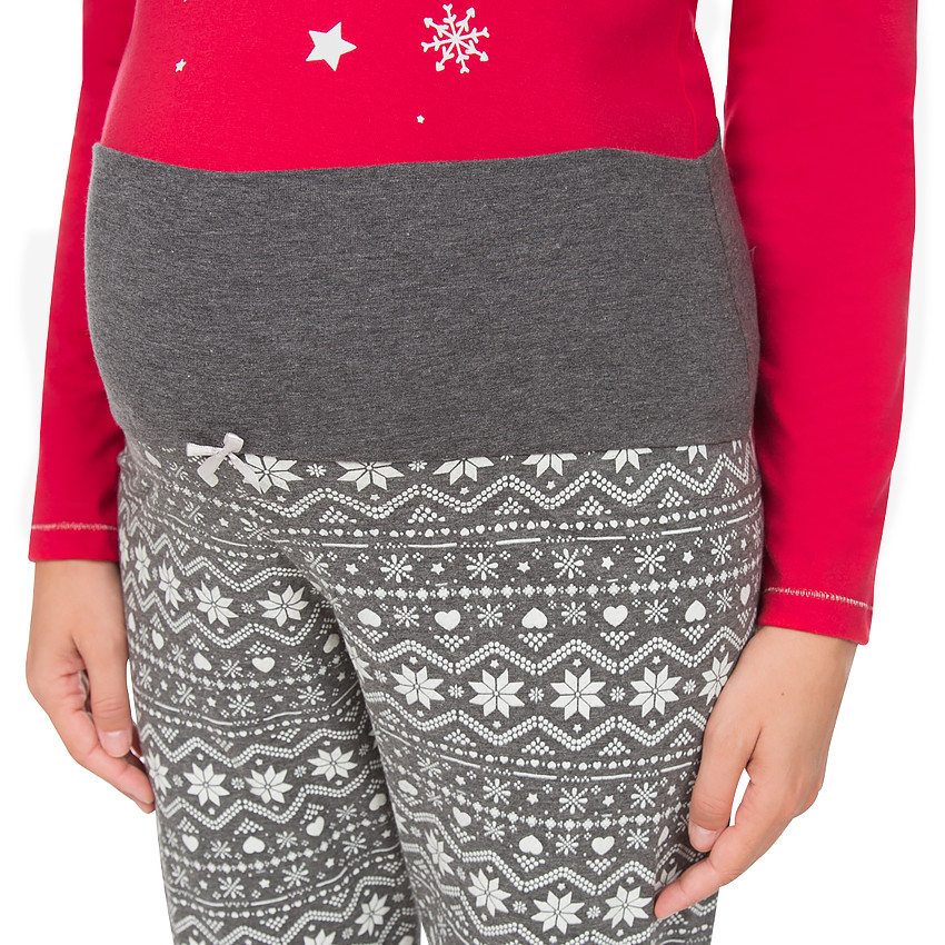 Pyjama de grossesse en jersey esprit Noël 