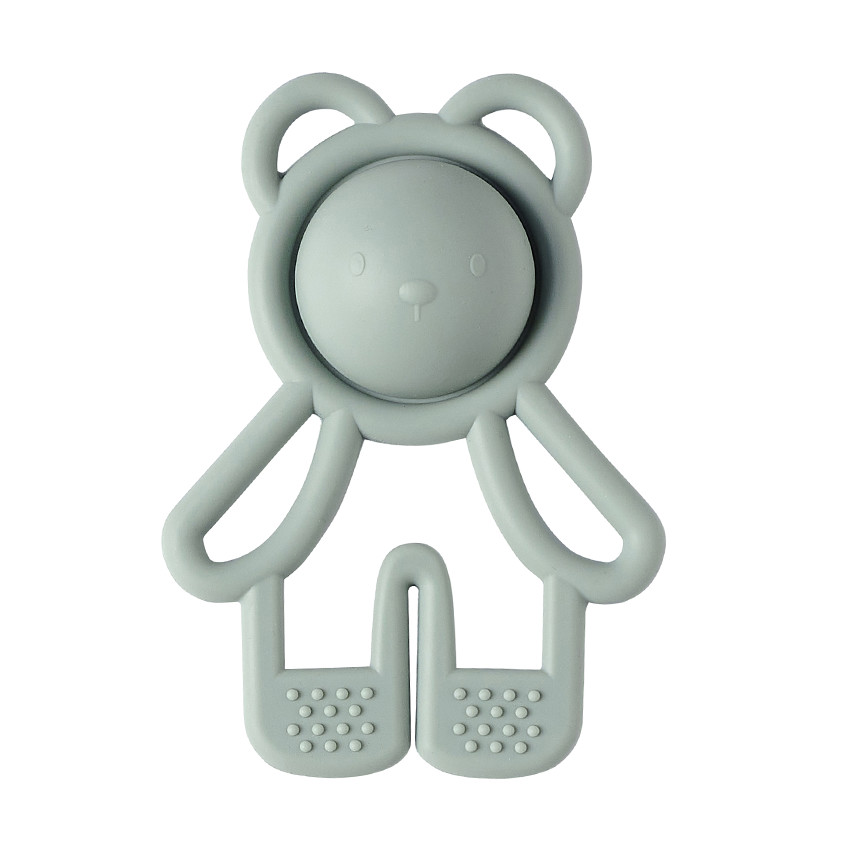 Anneau de dentition en silicone Pop-it vert 