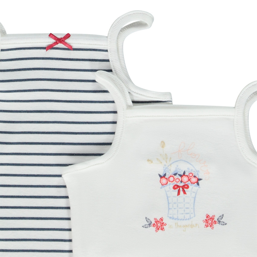 Lot de 5 bodies en coton à bretelles pour bébé fille 