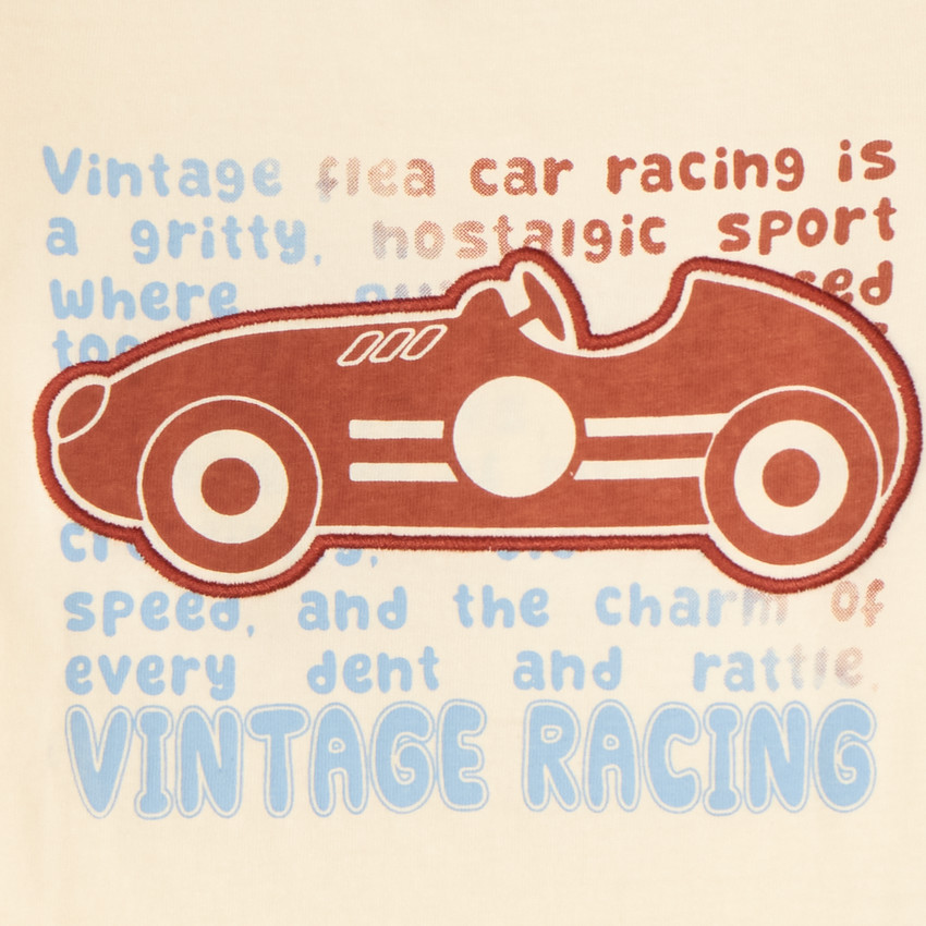 T-shirt manches longues bébé garçon à imprimé voiture de course 