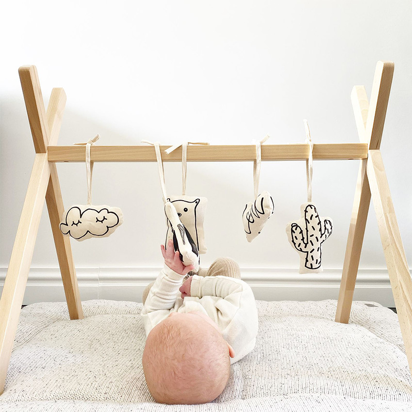 Set de 5 jouets à accrocher compatible Tipi Play Gym - 5 motifs 