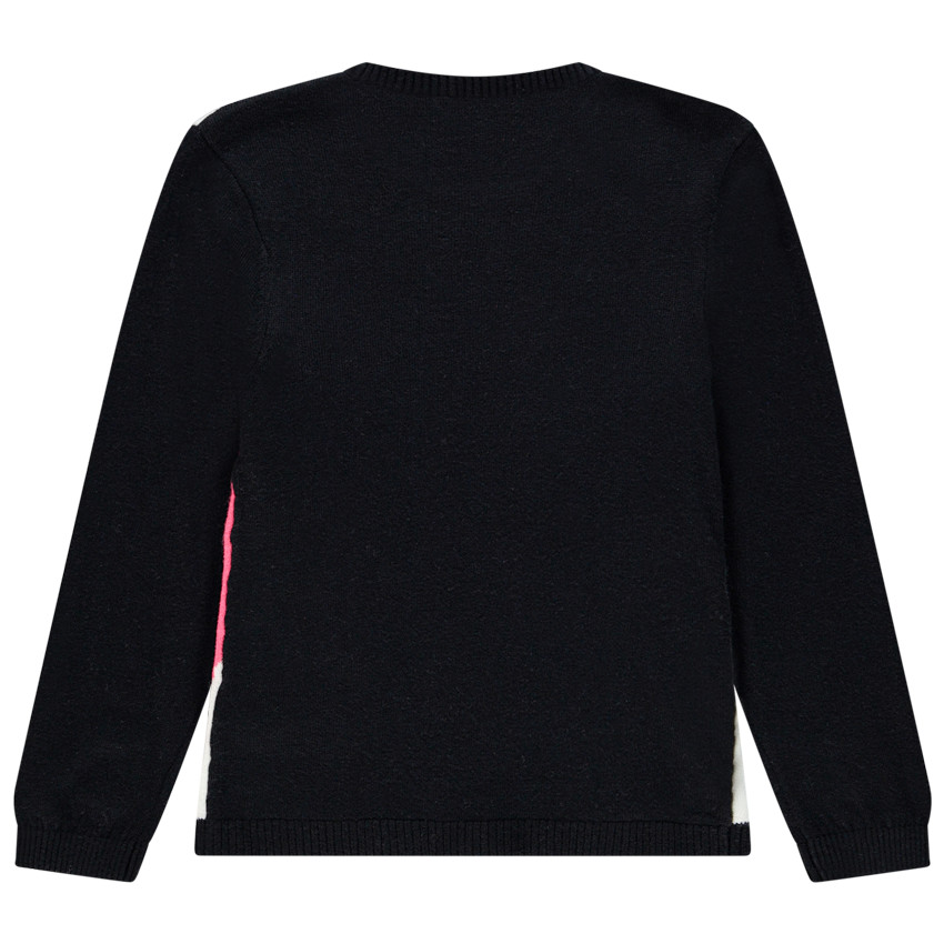 Tricottrui met ingebreide bloemen voor meisjes 