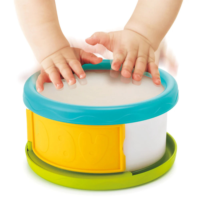 Tambour 2-en-1 avec marteau éveil musical 