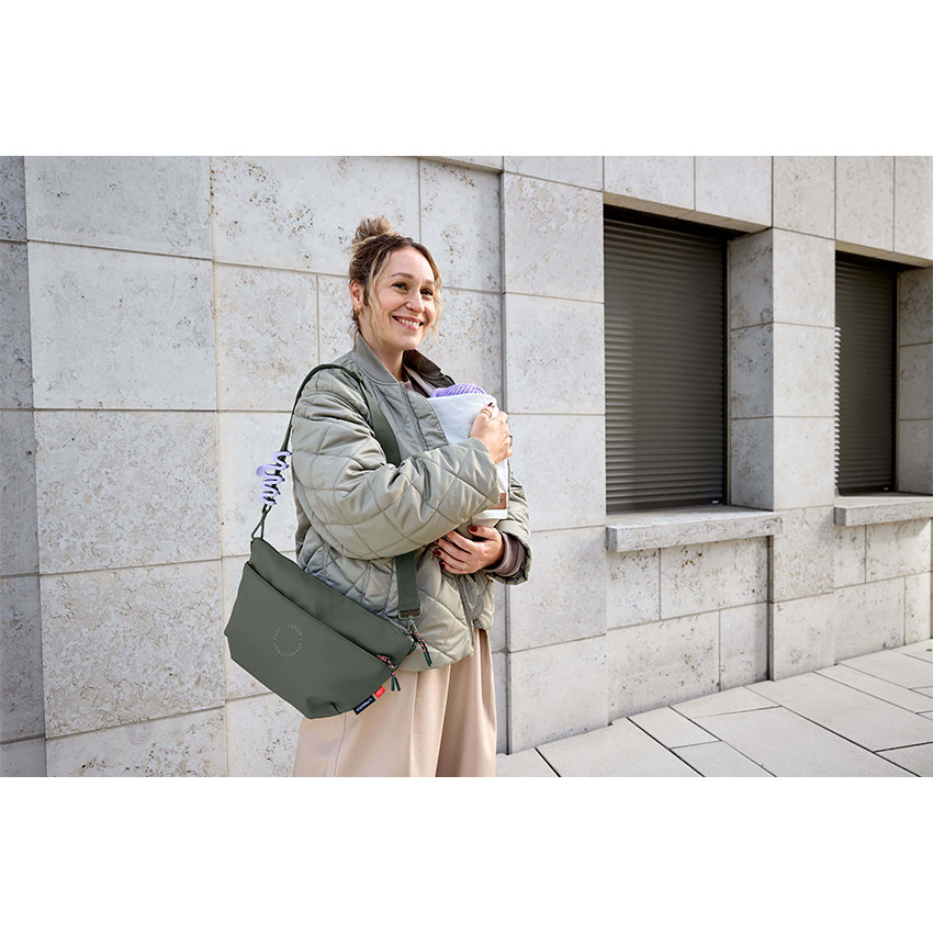 Sac à langer banane organizer de poussette Olive Foncé 