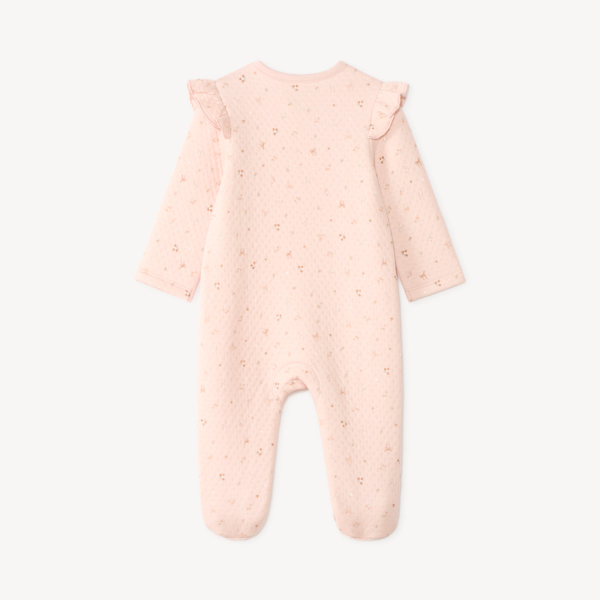 Donsbaby meisjes romper met drukknopen en fantasieprint 