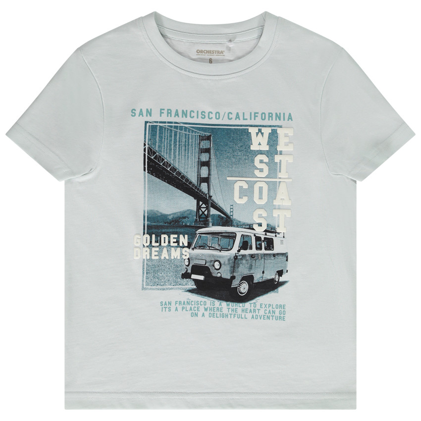 T-shirt manches courtes en jersey print fantaisie pour garçon 