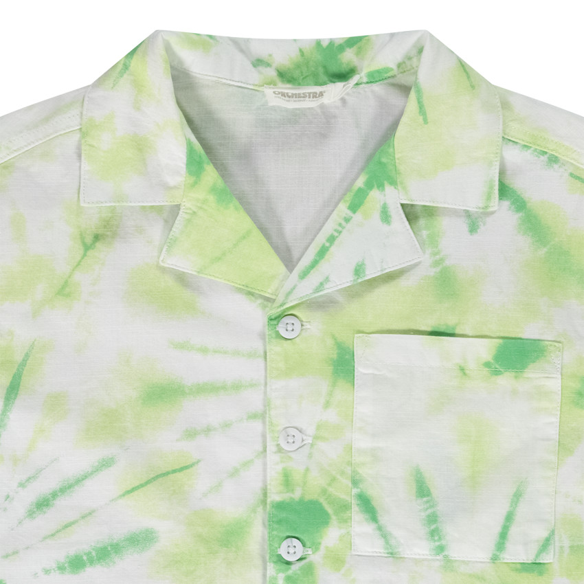 Chemise manches courtes effet tie and dye pour garçon 