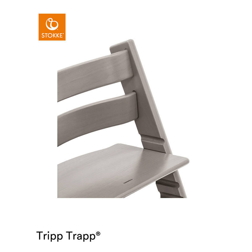 Chaise haute évolutive Tripp Trapp en bois de chêne - Gris 