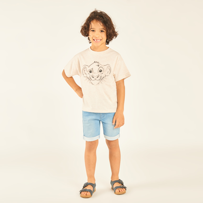 T-shirt met korte mouwen met print van Le Roi Lion Disney voor jongen 