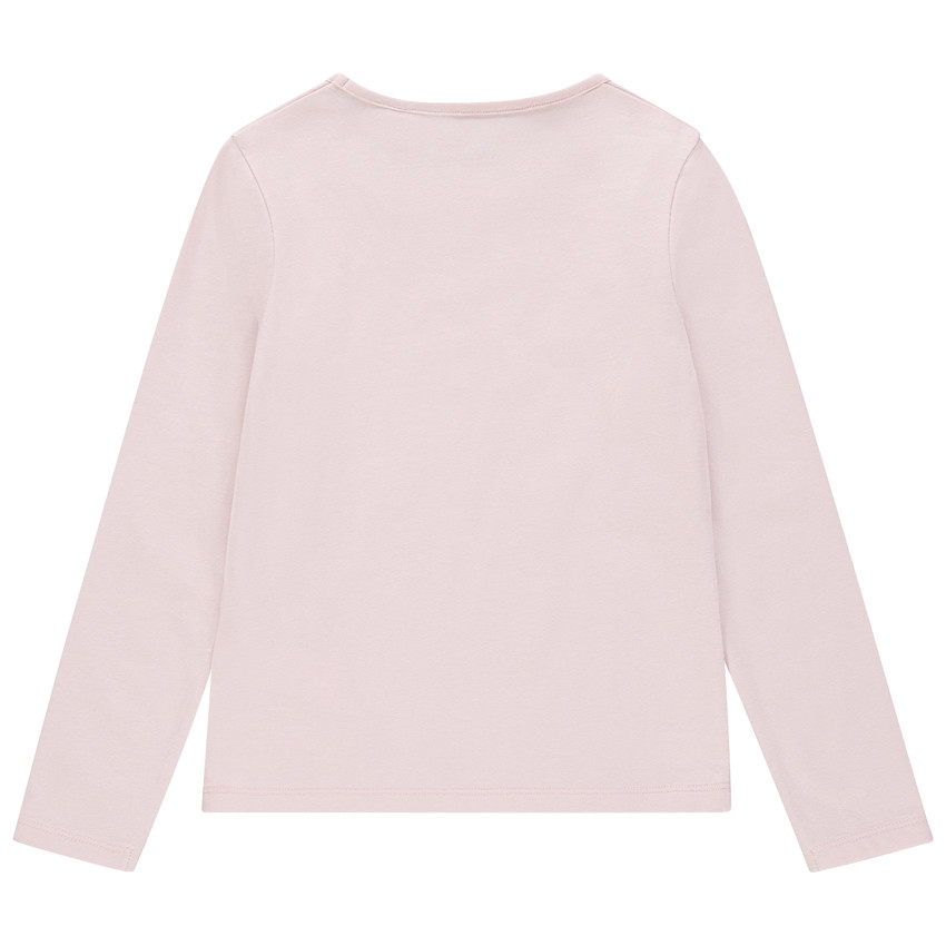 T-shirt manches longues print coeur pour enfant fille 