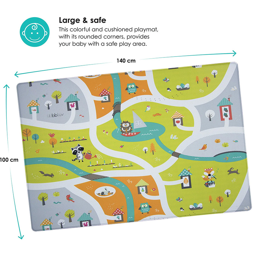 Tapis d'éveil réversible Mülti-Miles 100x140cm 