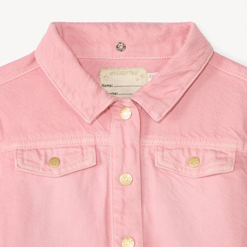 Jeansjack met afneembare capuchon voor meisjes 