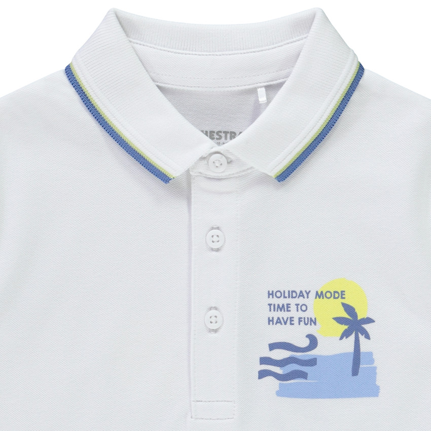 Polo manches courtes prints île de Mykonos pour garçon 