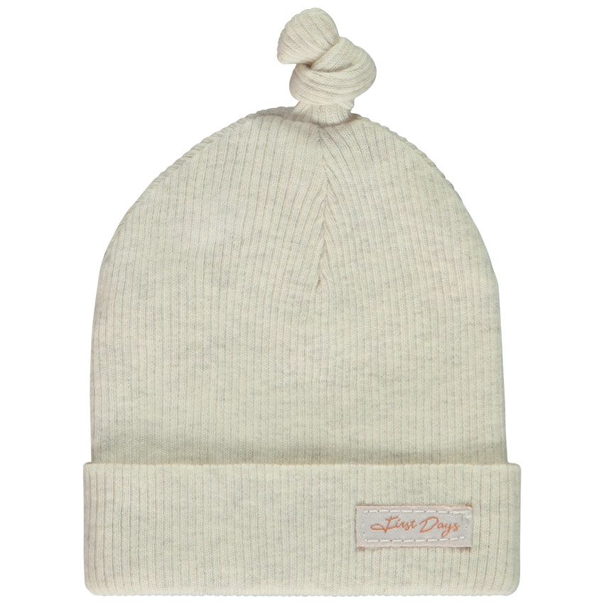 Bonnet en maille côte avec effet noué  