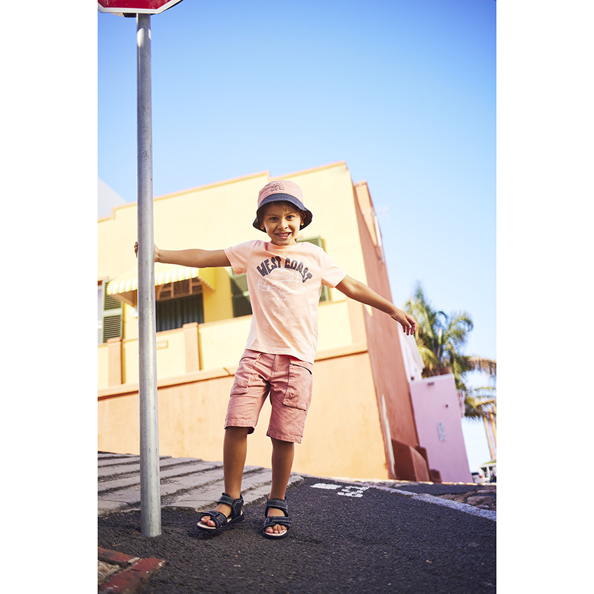 Bob bicolore print soleil pour garçon 