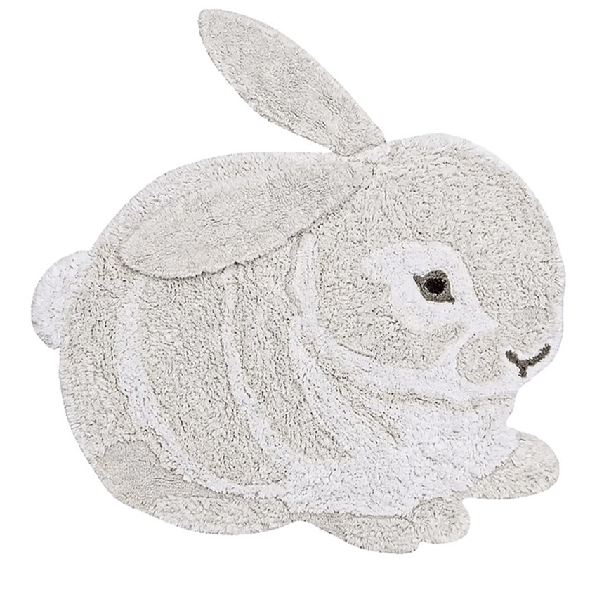 Tapijt katoen wasbaar 130x135cm Animal Bunny 
