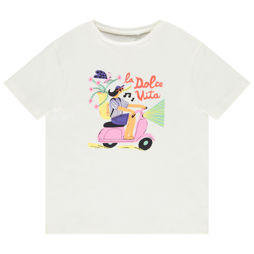 Korte mouwen T-shirt met Dolce Vita print voor meisjes 