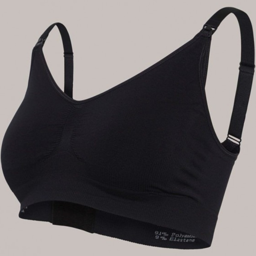 M-Soutien-gorge d'allaitement sans coutures Noir 