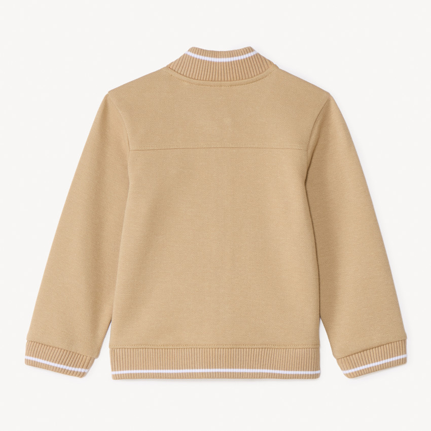 Teddy kraag gebreide vest voor babyjongen 