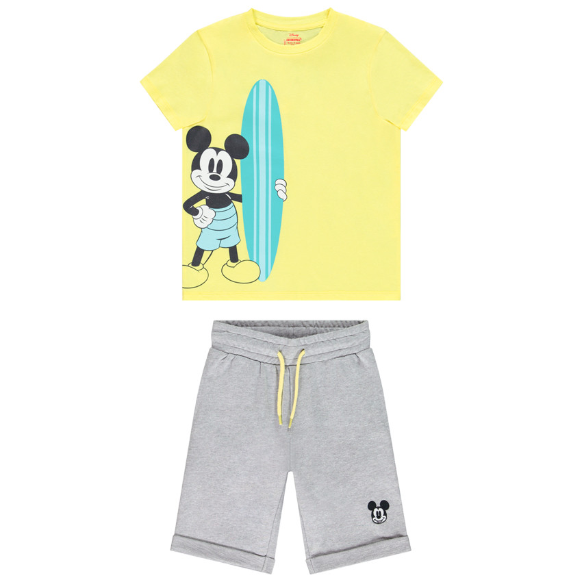 Ensemble de plage t-shirt + bermuda Mickey Disney pour garçon 